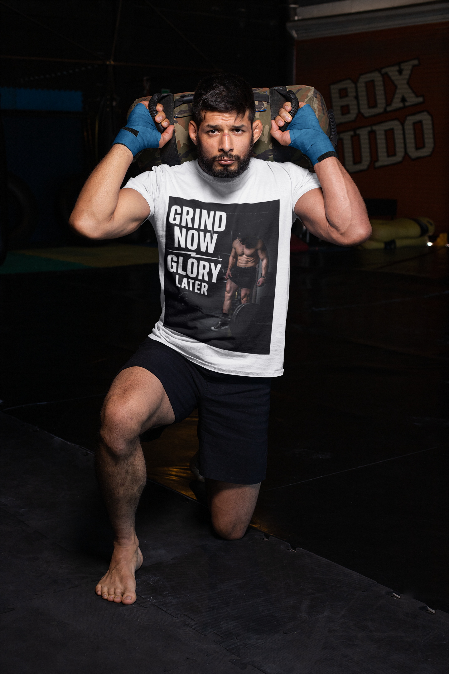 Grind Now, Glory Later | Motivational Gym & Fitness T-Shirt