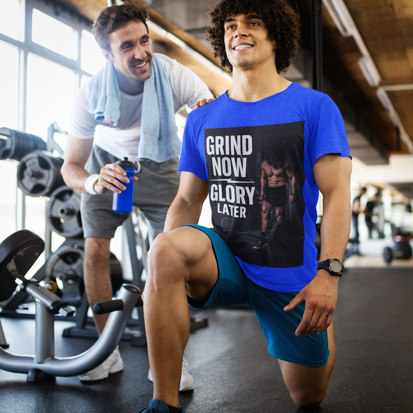 Grind Now, Glory Later | Motivational Gym & Fitness T-Shirt