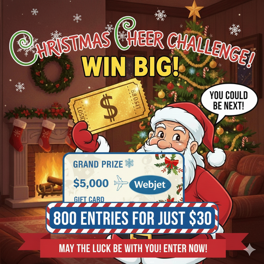 800 Entries for $30! Win $5k Webjet Card - Christmas Cheer