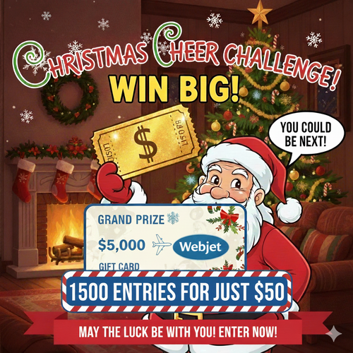 Ultimate Entry! 1500 for $50 & Win $5k Webjet Card